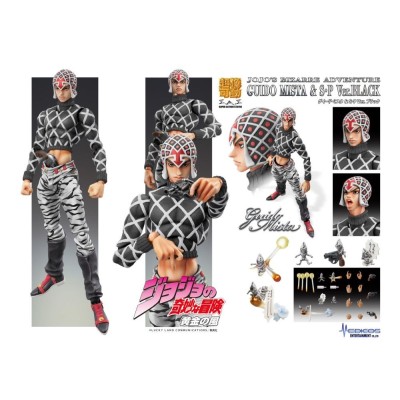 MEDICOS ENTERTAINMENT JOJO'S BIZARRE ADVENTURE GUIDO MISTA AND S.P. BLACK CHOZOKADO ACTION FIGURE