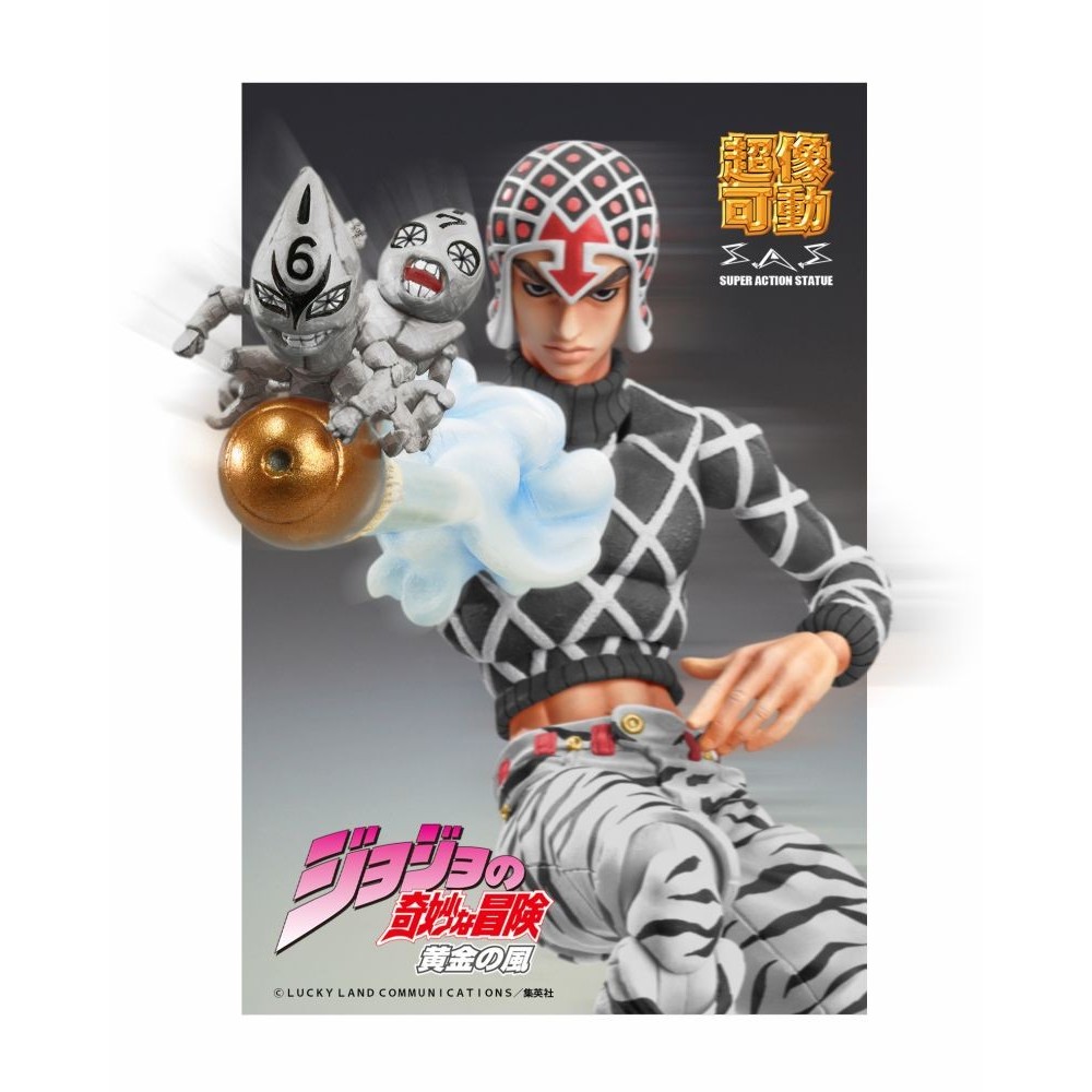 MEDICOS ENTERTAINMENT JOJO'S BIZARRE ADVENTURE GUIDO MISTA AND S.P. BLACK CHOZOKADO ACTION FIGURE