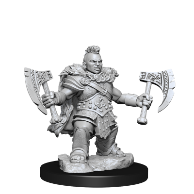 WIZKIDS DUNGEONS AND DRAGONS FRAMEWORKS DWARF BARBARIAN FEMALE MODEL KIT MINIATURE FIGURE