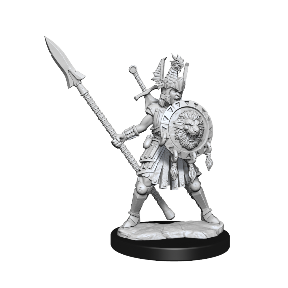 WIZKIDS DUNGEONS AND DRAGONS FRAMEWORKS HUMAN FIGHTER FEMALE MODEL KIT MINIATURE FIGURE