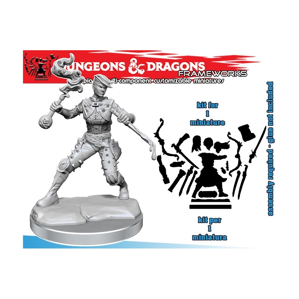 WIZKIDS DUNGEONS AND DRAGONS FRAMEWORKS HUMAN ROGUE FEMALE MODEL KIT MINIATURE FIGURE