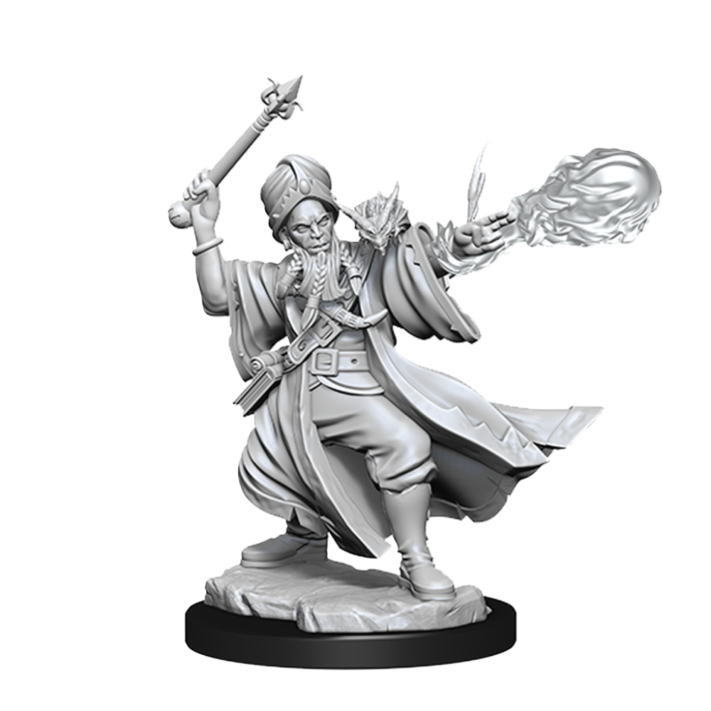 DUNGEONS AND DRAGONS FRAMEWORKS HUMAN WIZARD MALE MODEL KIT MINIATURE FIGURE WIZKIDS