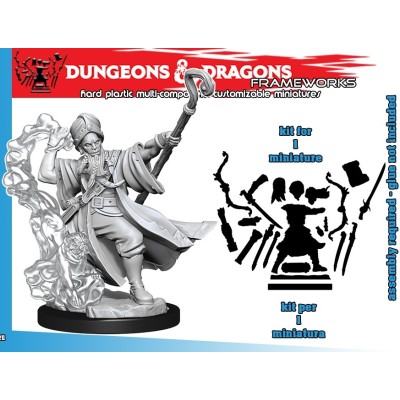 DUNGEONS AND DRAGONS FRAMEWORKS HUMAN WIZARD MALE MODEL KIT MINIATURE FIGURE WIZKIDS