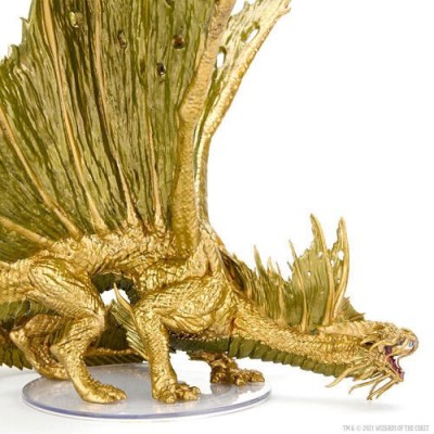 WIZKIDS ICONS OF THE REALM ADULT GOLD DRAGON PREMIUM SET FIGURE