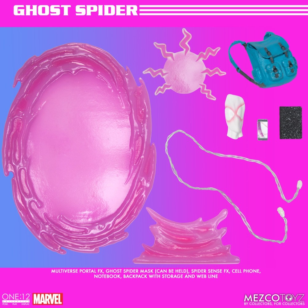MEZCO TOYS SPIDER-MAN GHOST SPIDER ONE:12 COLLECTIVE ACTION FIGURE
