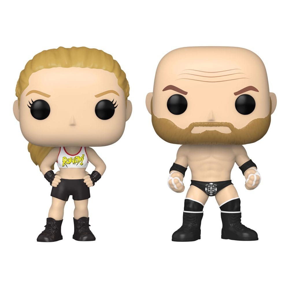 FUNKO POP! WWE TRIPLE H AND RONDA ROUSEY BOBBLE HEAD KNOCKER FIGURE FUNKO