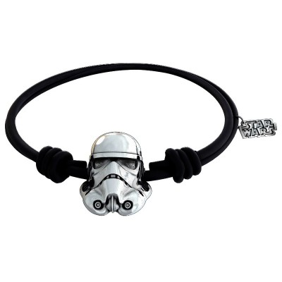 STAR WARS STORMTROOPER SILVER BRACELET - BRACCIALETTO GOMMA PLACCATO ARGENTO SD TOYS
