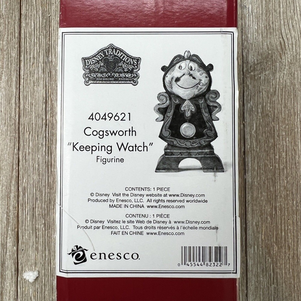 ENESCO BEAUTY AND THE BEAST COGSWORTH STATUE FIGURE