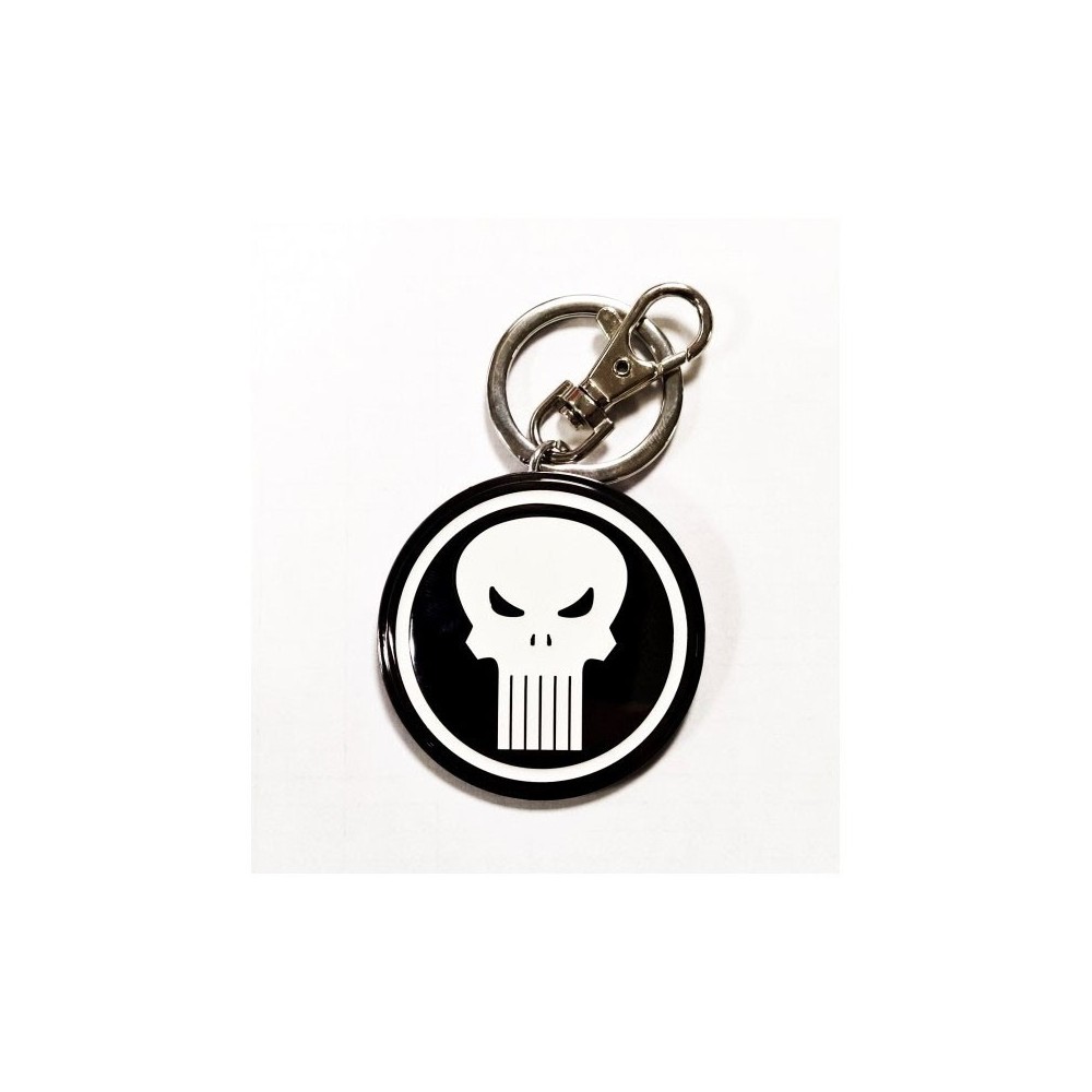 MARVEL THE PUNISHER LOGO METAL KEYRING KEYCHAIN PORTACHIAVI SEMIC