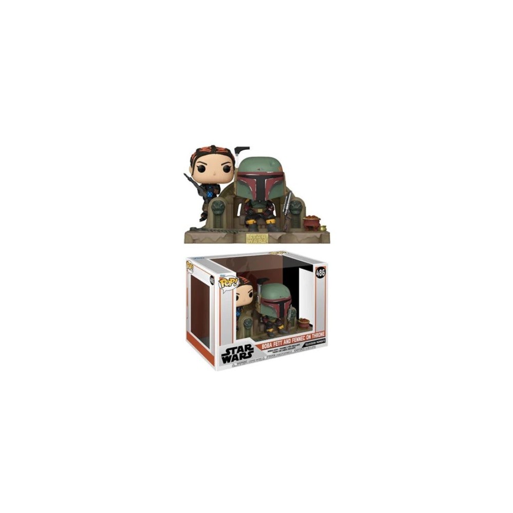STAR WARS POP! MOMENTS BOBA FETT E FENNEC SUL TRONO VINYL BOBBLE-HEAD FIGURE DIORAMA FUNKO