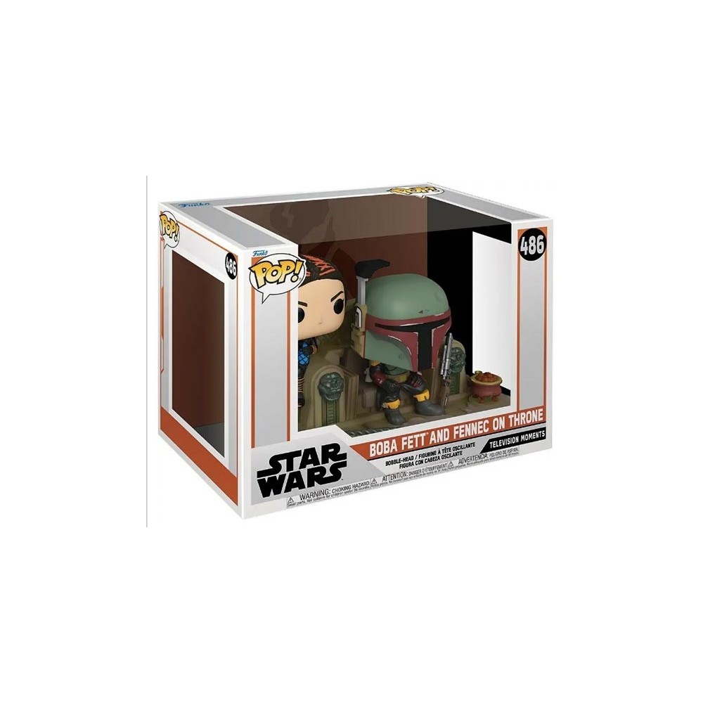 STAR WARS POP! MOMENTS BOBA FETT E FENNEC SUL TRONO VINYL BOBBLE-HEAD FIGURE DIORAMA FUNKO