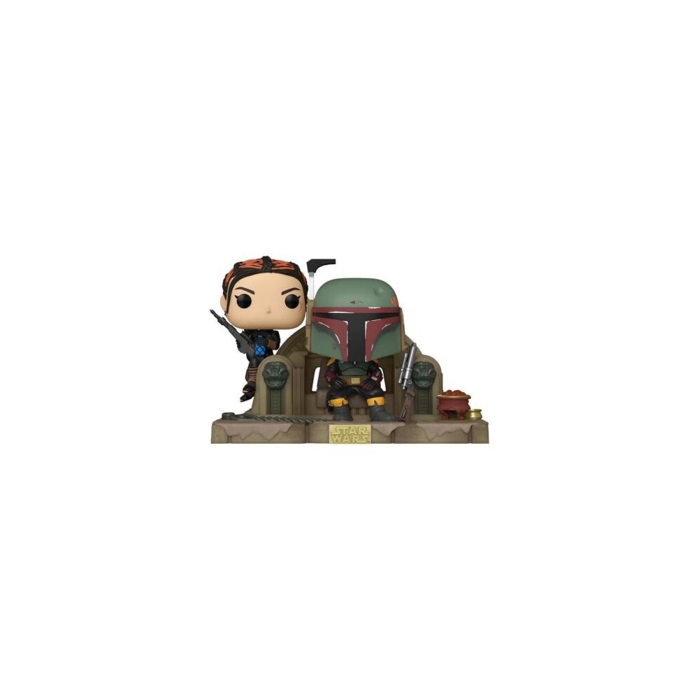 FUNKO STAR WARS POP! MOMENTS BOBA FETT AND FENNEC ON THRONE VINYL BOBBLE-HEAD FIGURE DIORAMA