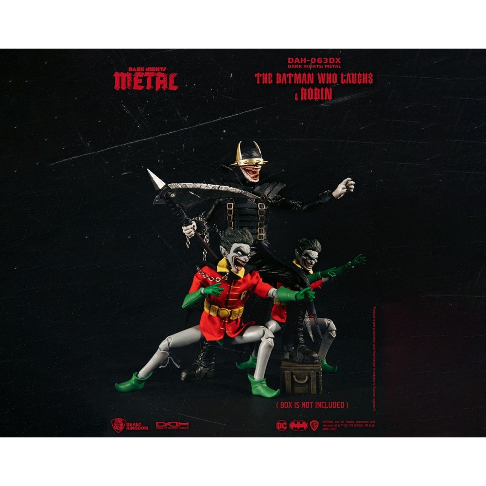 BEAST KINGDOM DARK NIGHTS METAL THE BATMAN WHO LAUGHS AND ROBIN DAH-063DX ACTION FIGURES