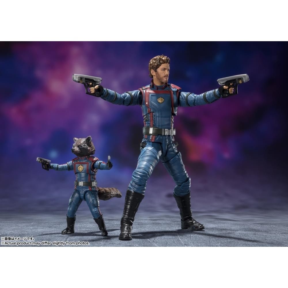 GUARDIANS OF THE GALAXY 3 STAR-LORD AND ROCKET RACCOON S.H. FIGUARTS ACTION FIGURE BANDAI