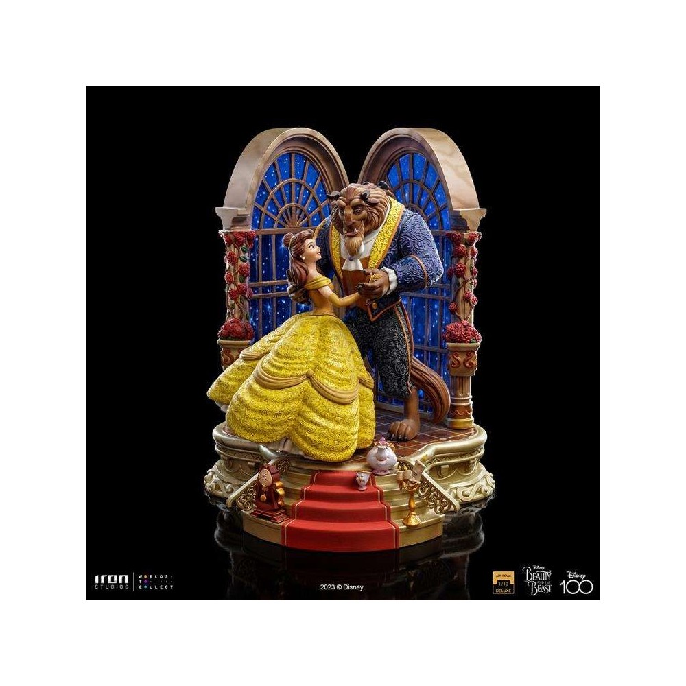 LA BELLA E LA BESTIA BEUTY AND THE BEAST ART SCALE DELUXE 1/10 STATUA FIGURE IRON STUDIOS