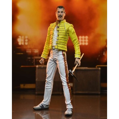NECA QUEEN FREDDIE MERCURY YELLOW JACKET ACTION FIGURE