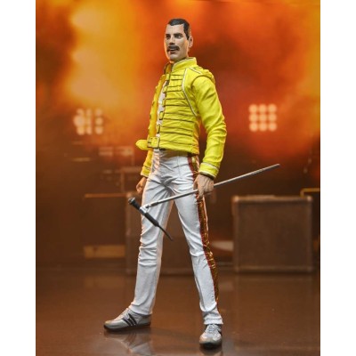 NECA QUEEN FREDDIE MERCURY YELLOW JACKET ACTION FIGURE