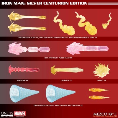 IRON MAN SILVER CENTURION ONE:12 COLLECTIVE ACTION FIGURE MEZCO TOYS