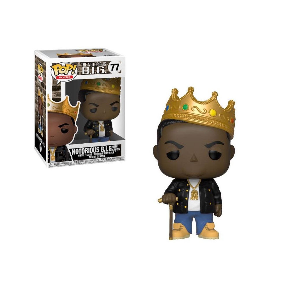 FUNKO FUNKO POP! NOTORIOUS B.I.G. WITH CROWN BOBBLE HEAD FIGURE