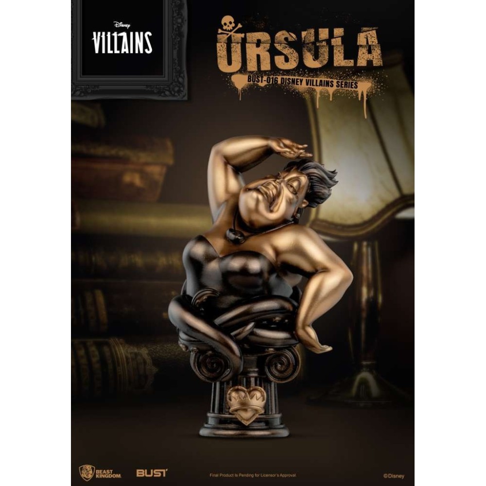 DISNEY VILLAINS URSULA BUSTO STATUA FIGURE BEAST KINGDOM
