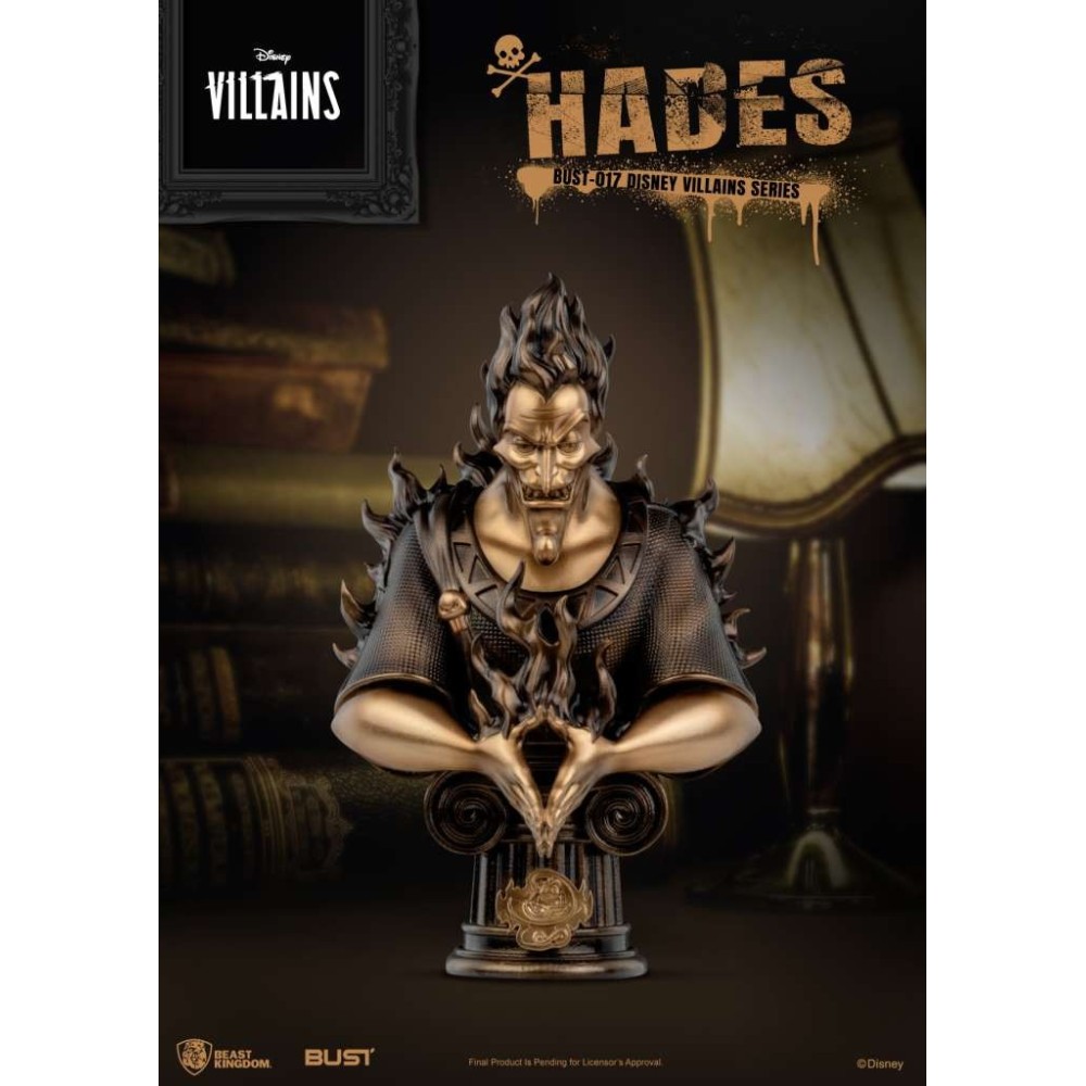 DISNEY VILLAINS HADES BUSTO STATUA FIGURE BEAST KINGDOM