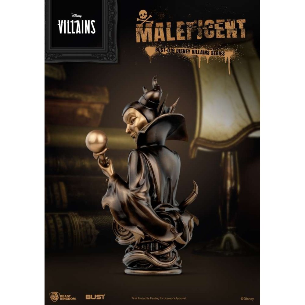 DISNEY VILLAINS MALEFICENT BUSTO STATUA FIGURE BEAST KINGDOM