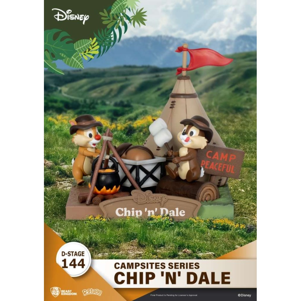 BEAST KINGDOM D-STAGE CAMPSITES SERIES CHIP 'N' DALE STATUE FIGURE DIORAMA