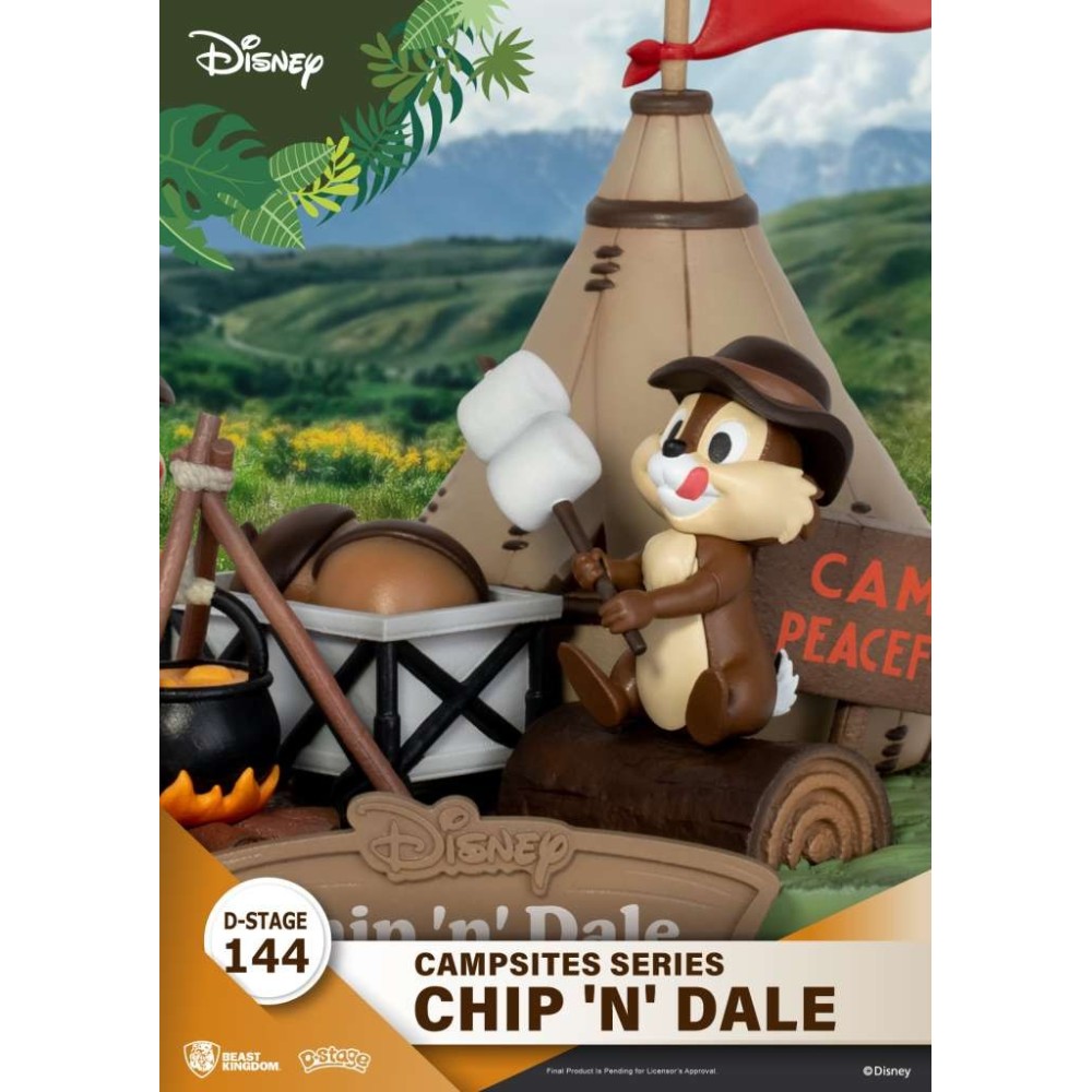 BEAST KINGDOM D-STAGE CAMPSITES SERIES CHIP 'N' DALE STATUE FIGURE DIORAMA