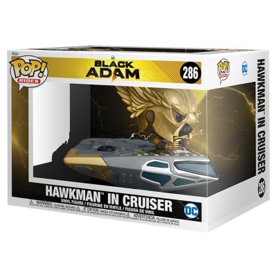 FUNKO FUNKO POP! BLACK ADAM HAWKMAN IN CRUISER BOBBLE HEAD KNOCKER FIGURE