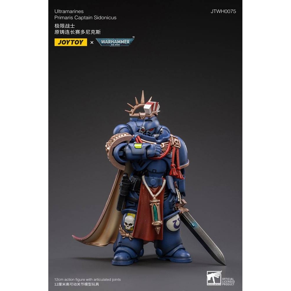 WARHAMMER 40000 ULTRAMARINES PRIMARIS CAPTAIN SIDONICUS ACTION FIGURE JOY TOY (CN)