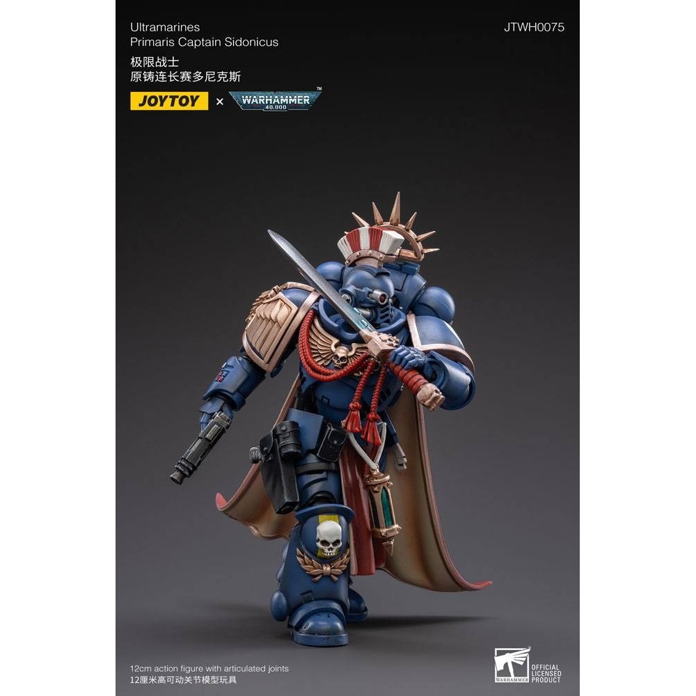WARHAMMER 40000 ULTRAMARINES PRIMARIS CAPTAIN SIDONICUS ACTION FIGURE JOY TOY (CN)
