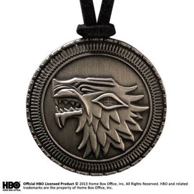 NOBLE COLLECTIONS GAME OF THRONES STARK SHIELD PENDANT REPLICA CIONDOLO
