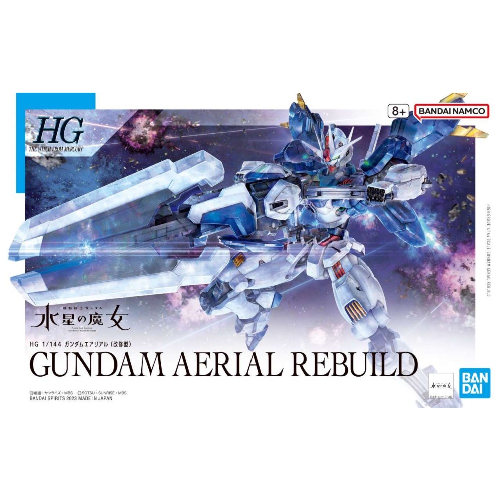 BANDAI HIGH GRADE HG THE WITCH FROM MERCURY GUNDAM AERIAL REBUILD 1/144 MODEL KIT ACTION FIGURE