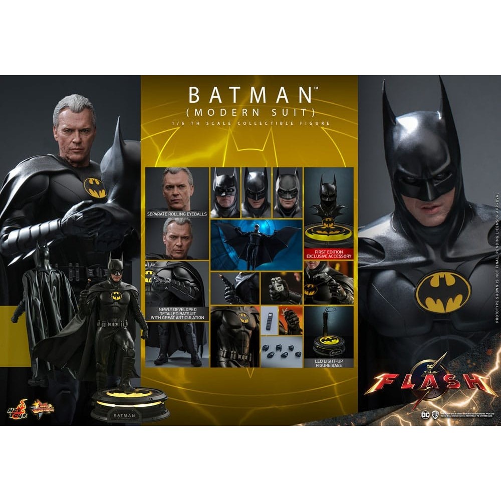 THE FLASH BATMAN MODERN SUIT MOVIE MASTERPIECE ACTION FIGURE HOT TOYS