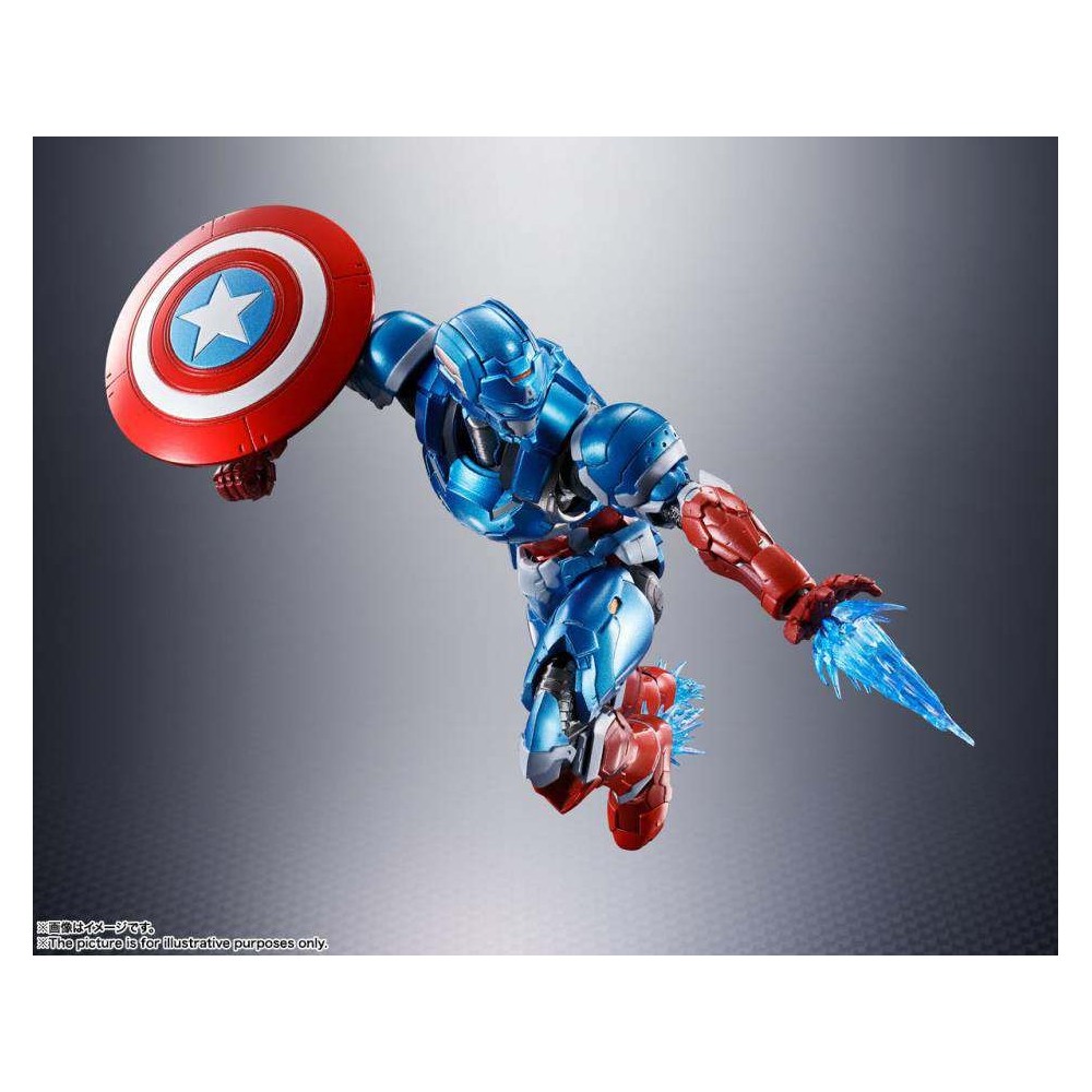 TECH-ON AVENGERS CAPTAIN AMERICA S.H. FIGUARTS ACTION FIGURE BANDAI