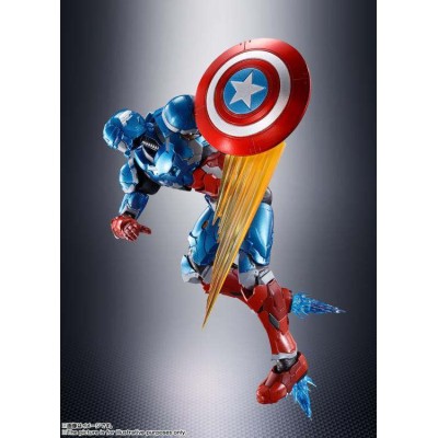 TECH-ON AVENGERS CAPTAIN AMERICA S.H. FIGUARTS ACTION FIGURE BANDAI