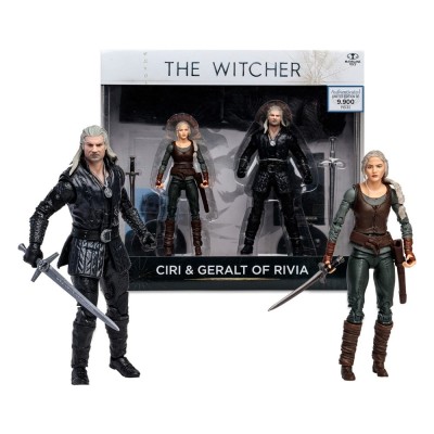 THE WITCHER CIRI & GERALT OF RIVIA 18CM ACTION FIGURE MC FARLANE