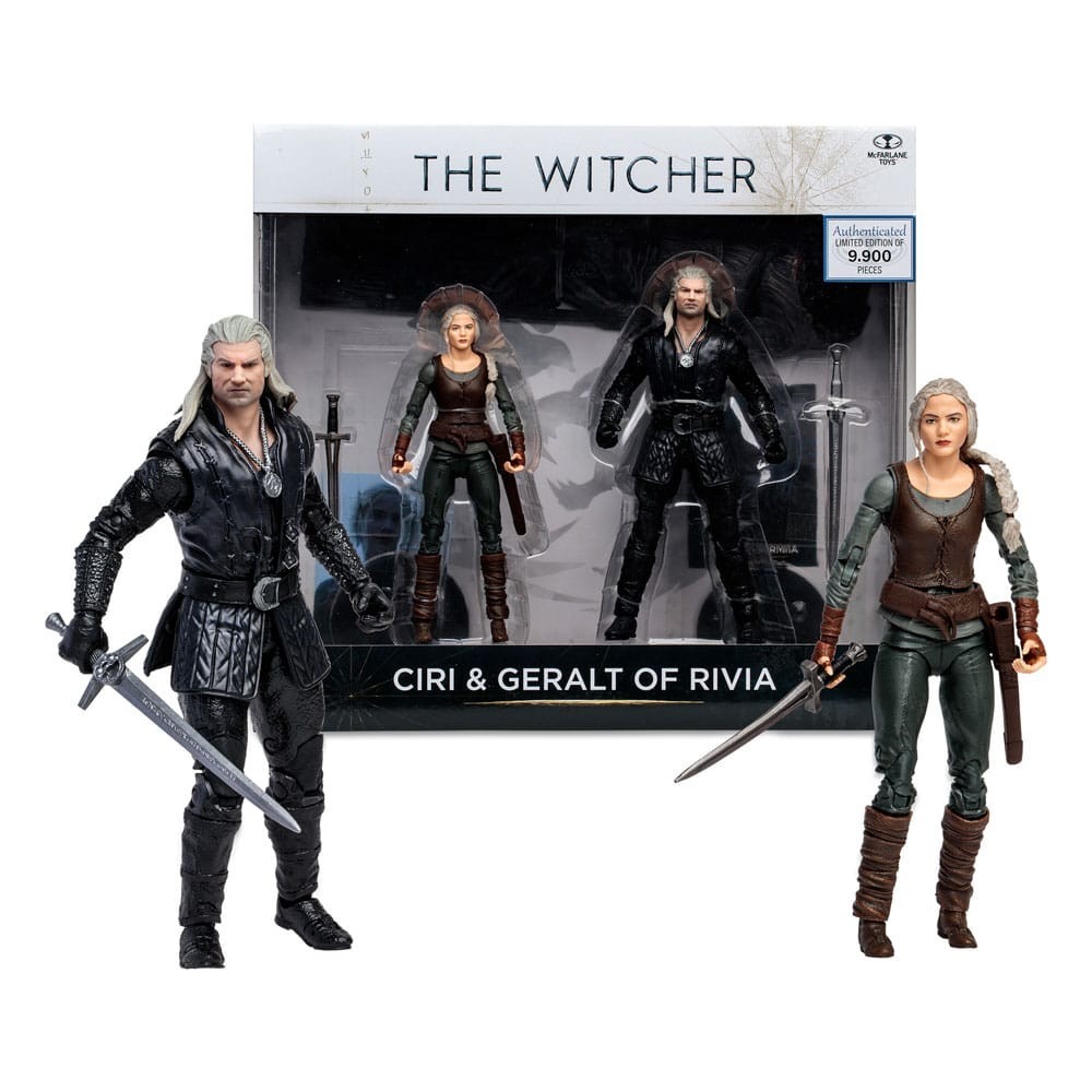 THE WITCHER CIRI & GERALT OF RIVIA 18CM ACTION FIGURE MC FARLANE