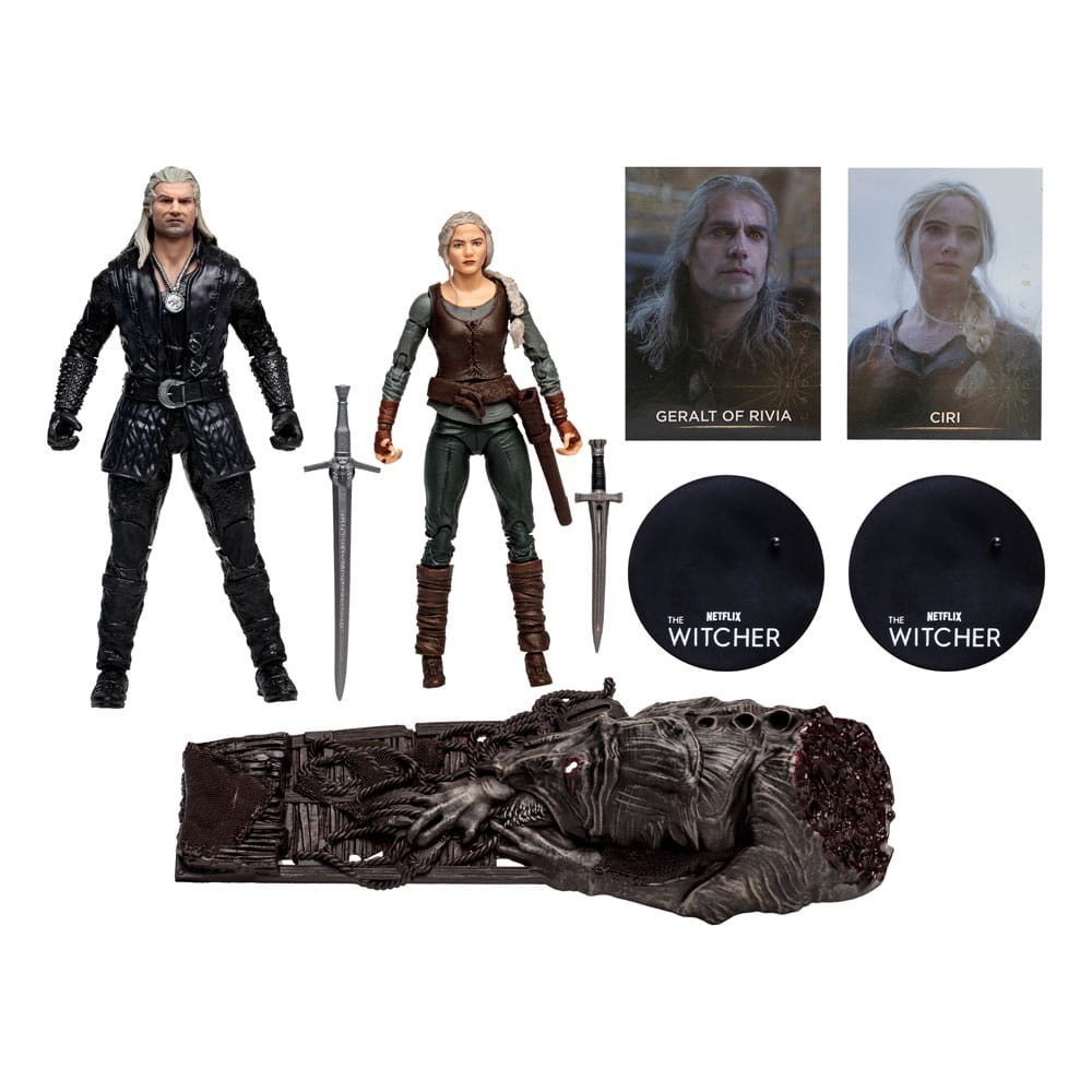 THE WITCHER CIRI & GERALT OF RIVIA 18CM ACTION FIGURE MC FARLANE