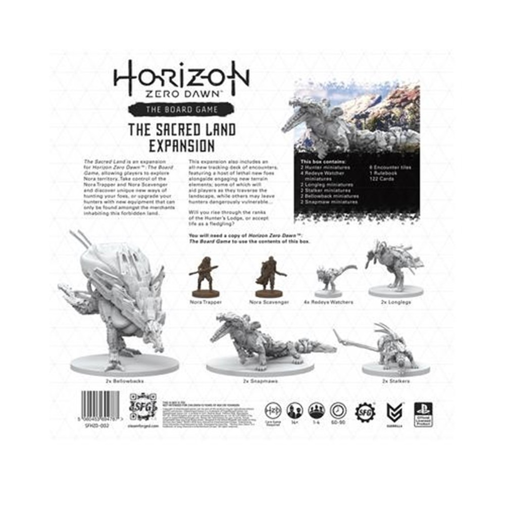 STEAMFORGED GAMES cHORIZON ZERO DAWN THE SACRED LAND EXPANSION BOARD GAME ENGLISH