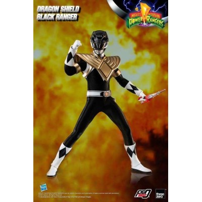 THREEZERO POWER RANGERS DRAGON SHIELD BLACK RANGER 30CM ACTION FIGURE