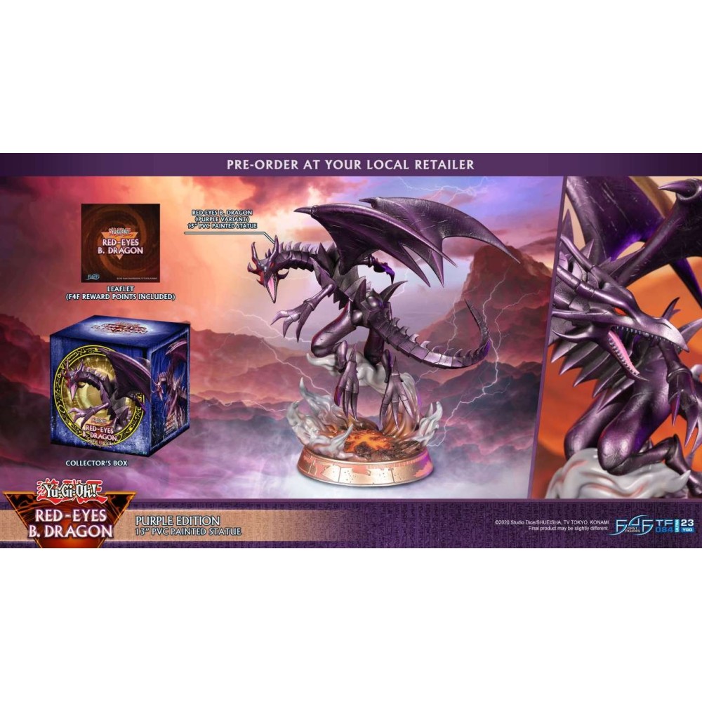 YU-GI-OH! RED-EYES B. DRAGON PURPLE EDITION STATUA FIGURE FIRST4FIGURES