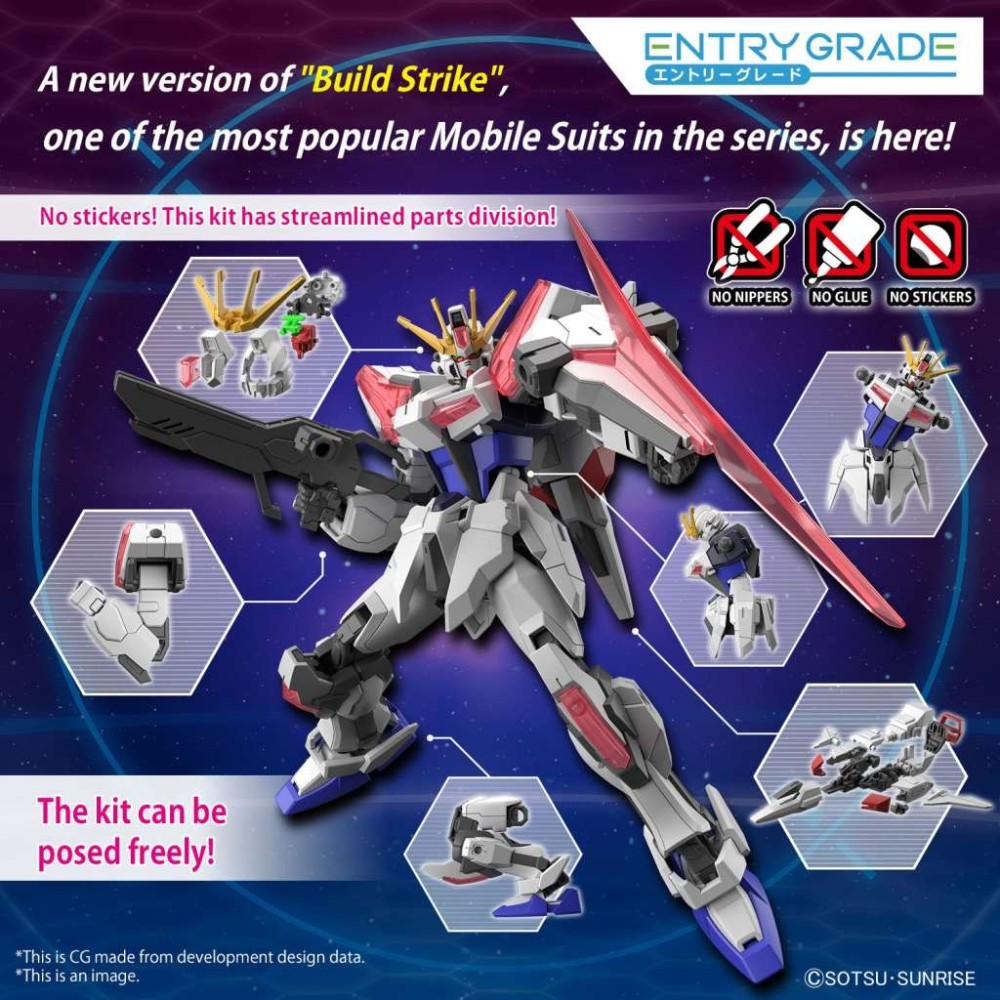 BANDAI EG ENTRY GRADE GUNDAM BUILD STRIKE EXCEED GALAXY 1/144 MODEL KIT ACTION FIGURE