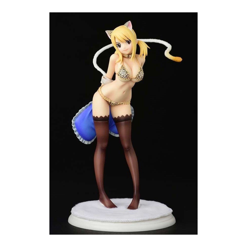 FAIRY TAIL LUCY HEARTFILIA LEOPARD CAT 24CM STATUA FIGURE ORCA TOYS