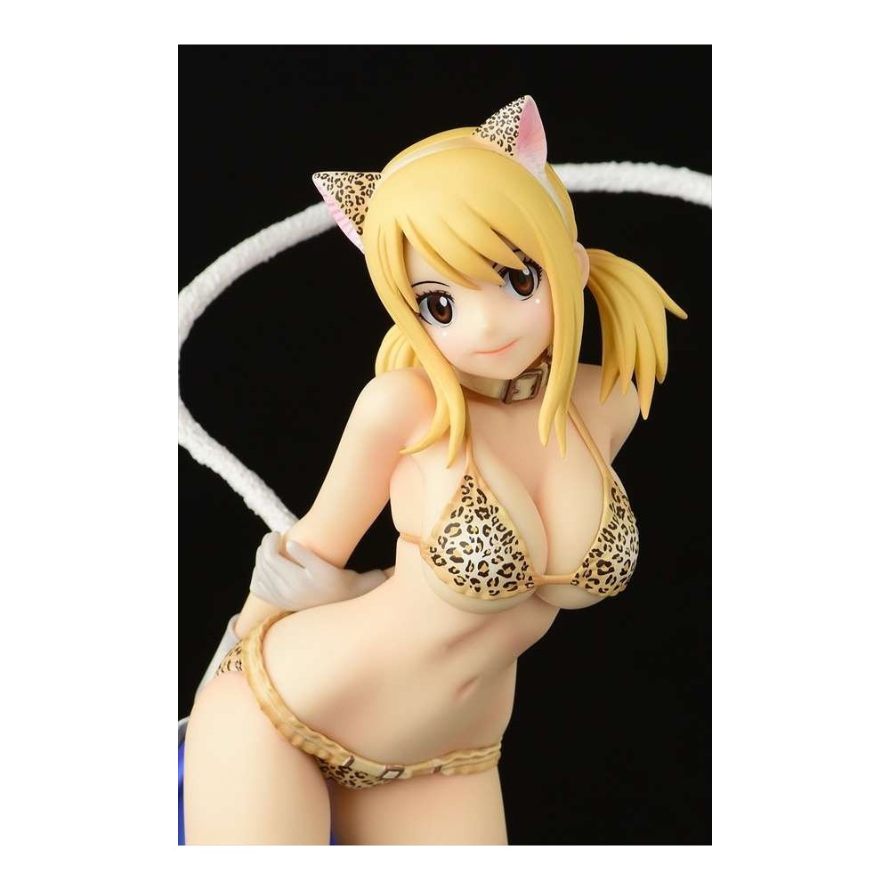 FAIRY TAIL LUCY HEARTFILIA LEOPARD CAT 24CM STATUA FIGURE ORCA TOYS