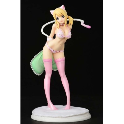 ORCA TOYS FAIRY TAIL LUCY HEARTFILIA CHERRY BLOSSOM CAT 24CM STATUE FIGURE