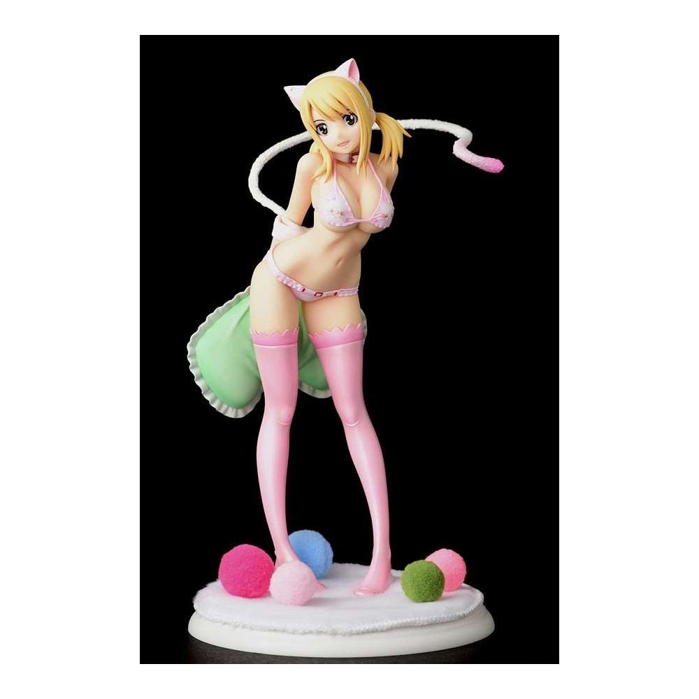 ORCA TOYS FAIRY TAIL LUCY HEARTFILIA CHERRY BLOSSOM CAT 24CM STATUE FIGURE