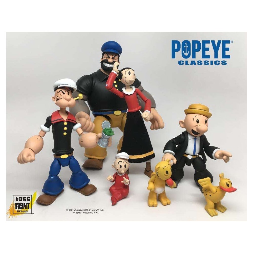 POPEYE CLASSICS WAVE 1 OLIVIA E PISELLINO ACTION FIGURE BOSS FIGHT STUDIO