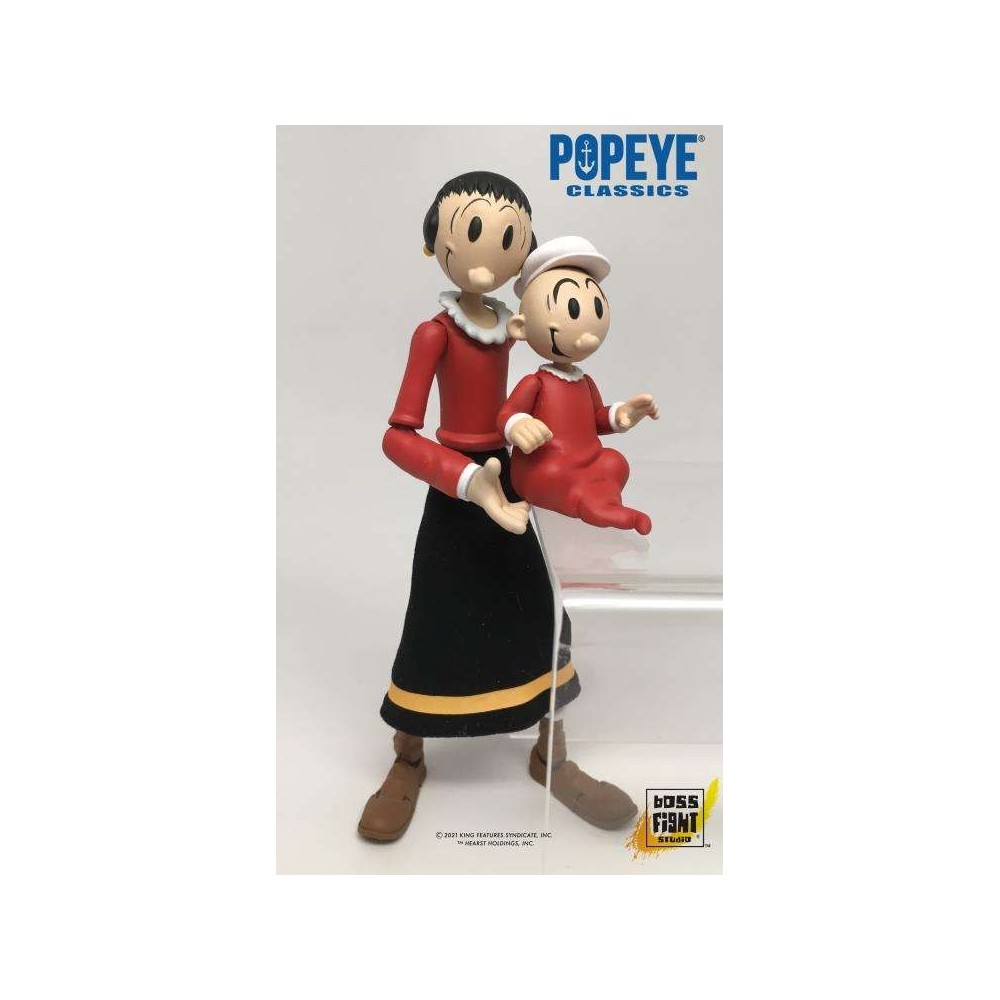 BOSS FIGHT STUDIO POPEYE CLASSICS WAVE 1 OLIVE OYL AND SWEE'PEA ACTION FIGURE