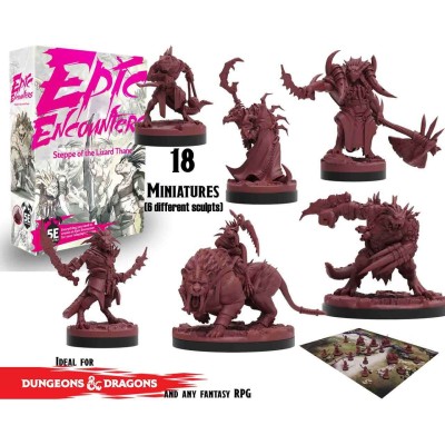 EPIC ENCOUNTERS STEPPE OF THE LIZARD THANE SET MINIATURE STEAMFORGED GAMES